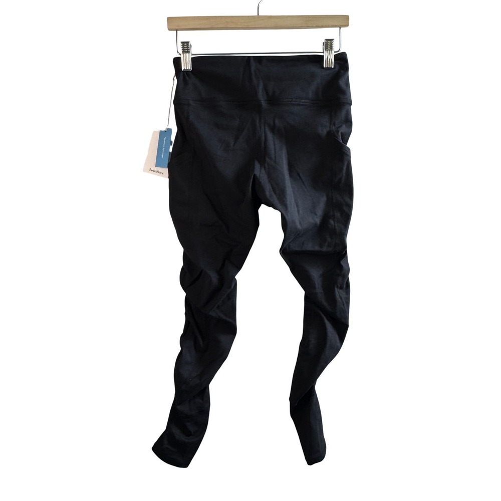 Sweetflexx Booty Band Resistance Leggings Black Pockets Size‎ 6 Full Length NWT
